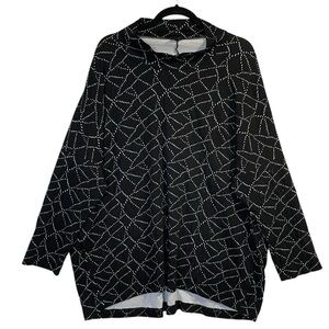 Aino Finland‎  Black and White Geometric Patterned Oversized Top Dress Size S